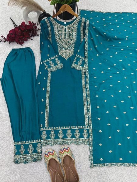 Unique Designer Fancy Heavy Embroidery Work Suits And Dupatta For Women Ready To Wear Collection
