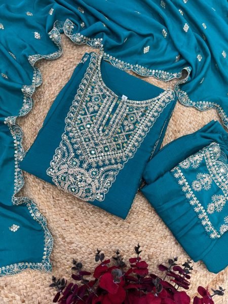 Unique Designer Fancy Heavy Embroidery Work Suits And Dupatta For Women Ready To Wear Collection