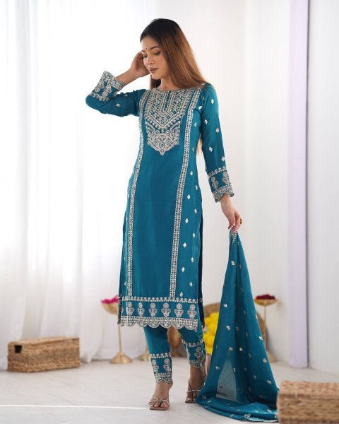 Unique Designer Fancy Heavy Embroidery Work Suits And Dupatta For Women Ready To Wear Collection