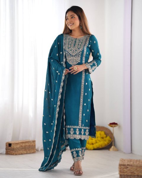 Unique Designer Fancy Heavy Embroidery Work Suits And Dupatta For Women Ready To Wear Collection