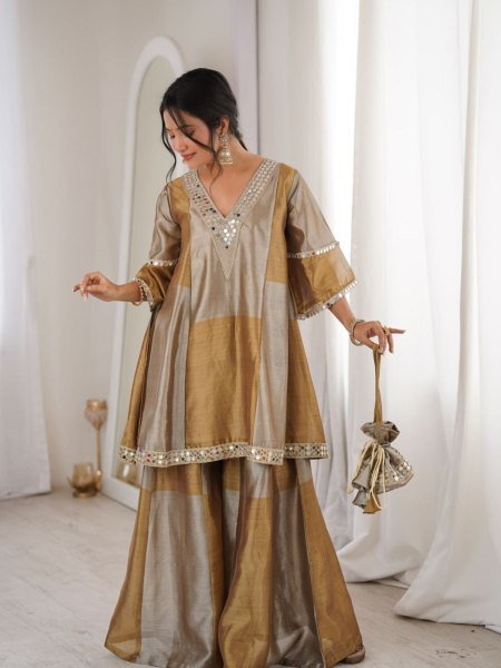 Unique Designer Suit Set with Accessories for Wedding Functions  Ready To Wear Suit