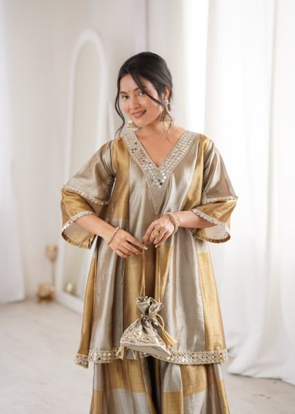 Unique Designer Suit Set with Accessories for Wedding Functions  Ready To Wear Collection