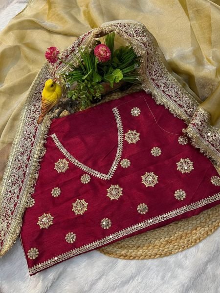Unique Golden Mocha Silk Saree with Fancy Lace Border and Zari Dori Blouse Silk Sarees Wholesale