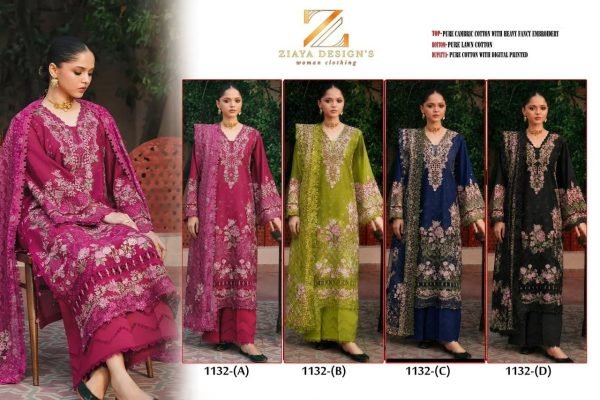 Unique Pink Embroidered Cotton Suit Set with Lawn Bottom and Printed Dupatta Pakistani Suits Wholesale