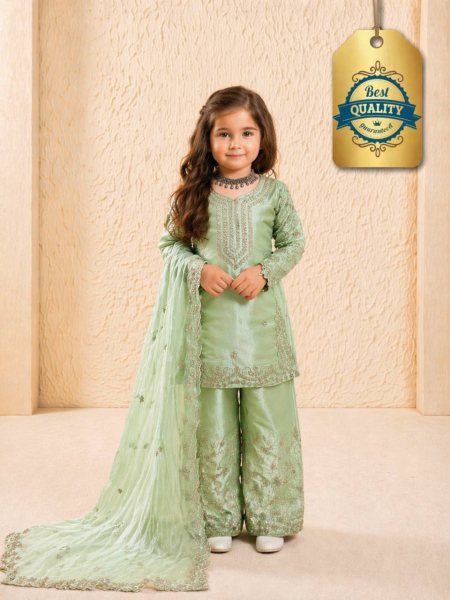 Unique Pista Comfortable Kids Ethnic Wear with Soft Inner Lining Girls Wear