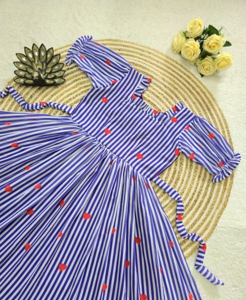Unique Purple Designer Mul Chanderi Midi Dress for Women Western Ladies Top Wholesale