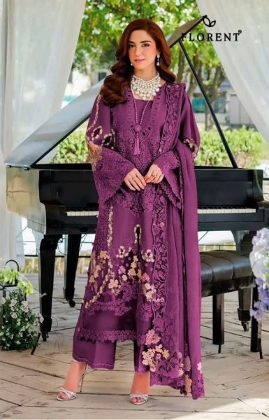 Unique Purple Unstitched Cotton Suit with Designer Dupatta For Special Occasions  Pakistani Suits Wholesale