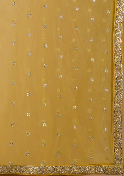 Unique Yellow Georgette Party Wear Lehenga Choli with Heavy Zari Sequins Embroidery Bridal Lehenga Choli