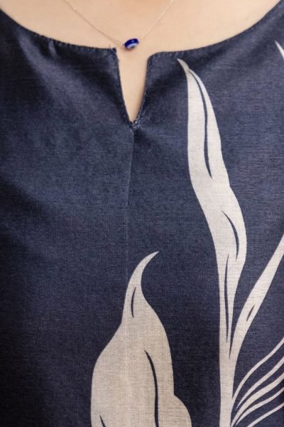 Unparalleled Navy Blue Soft Aasam Kurti Set with Floral Print for Women Printed Kurtis