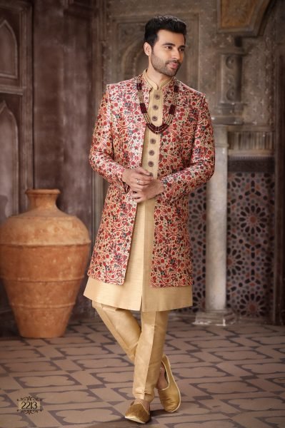Unparalleled Red Jacket Modern Traditional Jacket Kurta Set for Wedding  Kurta Pajama Wholesale