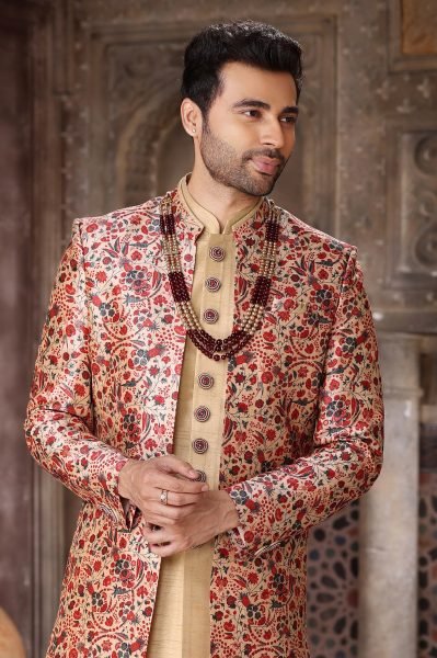 Unparalleled Red Jacket Modern Traditional Jacket Kurta Set for Wedding  Kurta Pajama Wholesale