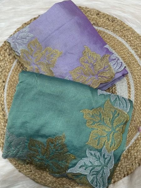 Unparalleled Sky Blue Blooming Vichitra Silk Saree with Gold And Silver Zari Work Embroidery Sarees Wholesale