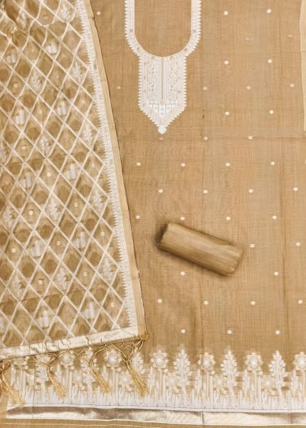 Upscale Cream Pichwai Weaving Suit Set for Boutique and Reseller Buyers Cotton Dress Material