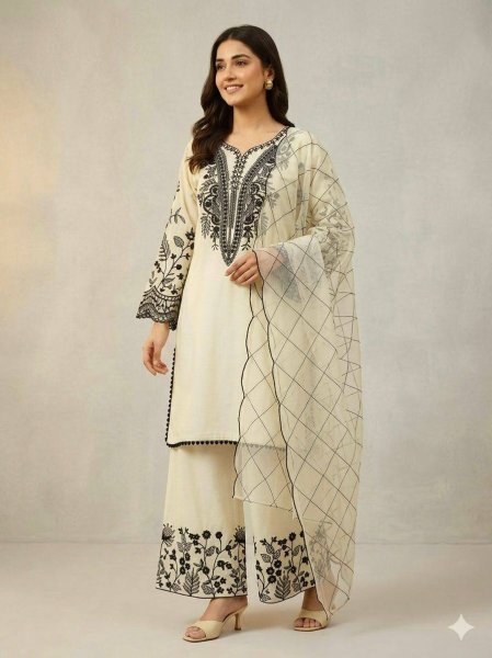 Upscale Off White Mal Cotton Ethnic Wear Collection at Manufacturer Price Ready To Wear Collection