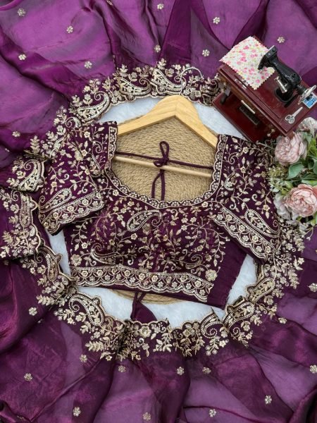 Upscale Wine Heavy Fendy Silk Saree with Sequin Embroidery Work at Manufacturer  Silk Sarees Wholesale