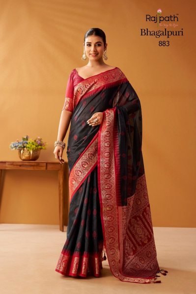Versatile Black Modal Cotton Saree with Rich Pochampally Pallu and Border Printed Cotton Sarees Wholesale