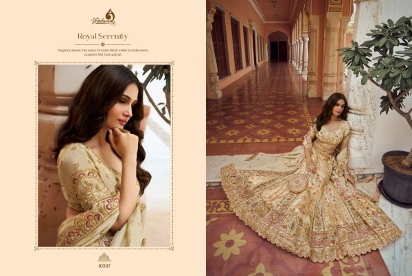 Versatile Cream Bridal Lehenga Choli with Banarasi Silk Lehenga and Zari Silk Blouse at Manufacturer  Bridal Lehenga Choli