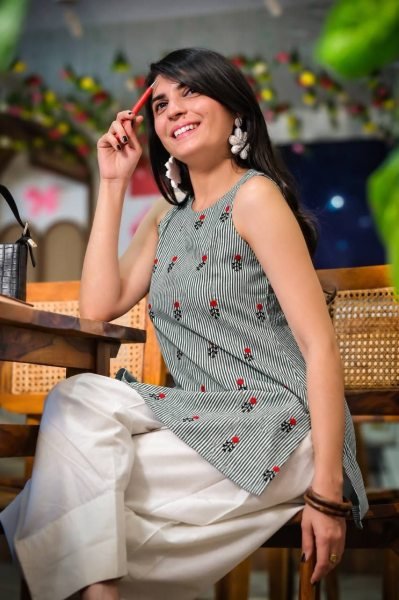 Versatile Grey Daily Wear Khadi Cotton Printed Kurti with Bottom at Factory Price CO ORD Sets