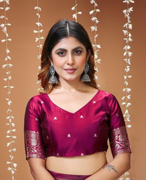 Versatile Maroon Soft Silk Saree with Rich Pallu for Women Party Wear Silk Sarees Wholesale