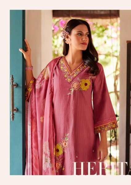 Versatile Pink Pure Cotton Kurti Pant Set with Organza Tabby Dupatta and Digital Print Design Pakistani Suits Wholesale