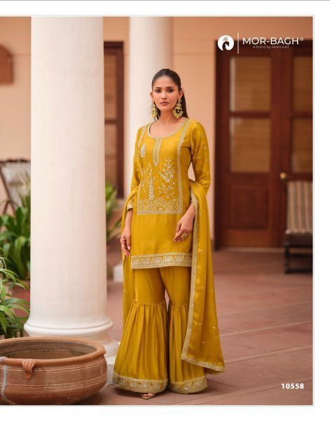 Versatile Yellow Designer Satin Kurti Set with Dupatta for Party Wear Pakistani Suits Wholesale