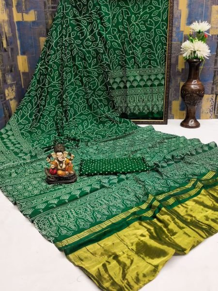 Vibrant Bandhani Tafeta Saree for Christmas & Wedding Gifting Premium Export Quality Bandhej Sarees Wholesale