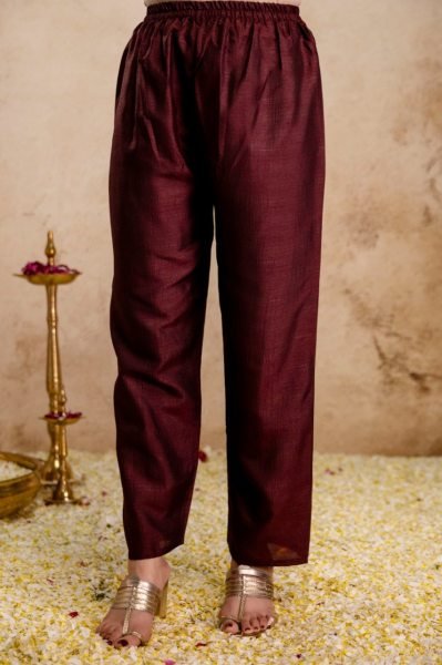 Vibrant Brown Embroidered Anarkali Kurti Pant Dupatta Set for Party Wear Anarkali Kurtis 