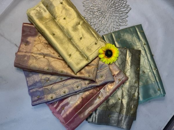 Vibrant Cream Banarasi Silk Saree with Real Zari Kasab Woven Pallu and Border Banarasi Saree Wholesale
