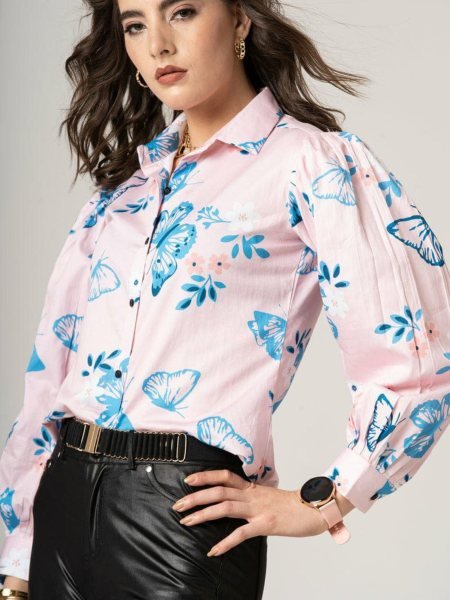 Vibrant Digital Print Reyon Fabric Top with Full Sleeves Wholesale Offer Tunics kurti