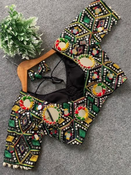 Vibrant Festival Blouse with Real Mirror & Kaudi Work Navratri Showstopper Blouse Collection