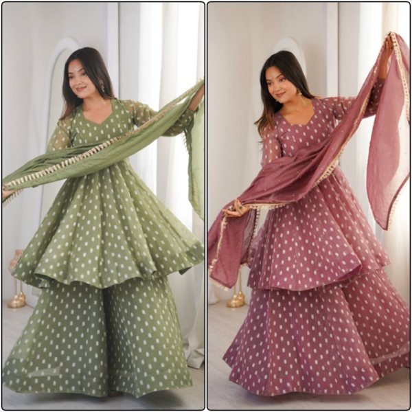 Vibrant Green Sharara Set with Dupatta for Wedding and Party Wear Ready To Wear Collection