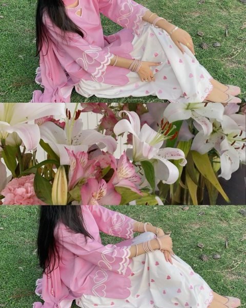 Vibrant Pink Roman Silk Top with Embroidered Farshi Salwar and Faux Georgette Dupatta Ready To Wear Collection