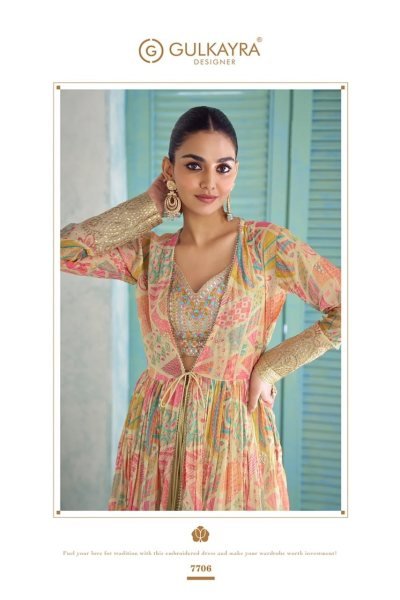 Vibrant Pista Saheen Chinon Silk Jacket Suit with Front and Back Embroidery Work for Reseller Designer Plazzo Salwar Suits Wholesale