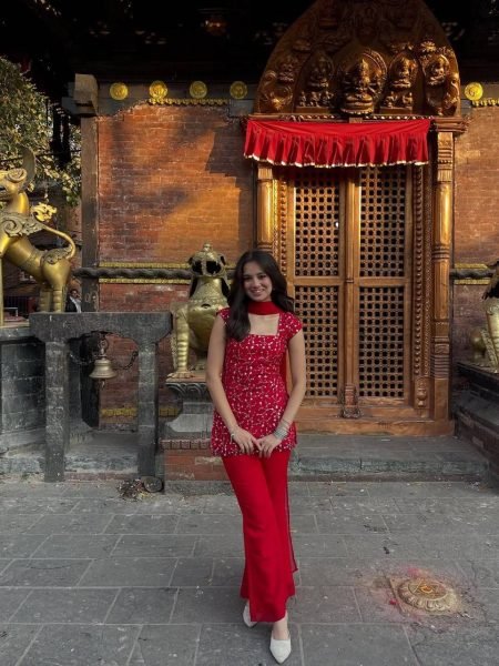 Vibrant Red Embroidered Kurti with Bootcut Pant   Dupatta Set For Party Wear Ready To Wear Collection