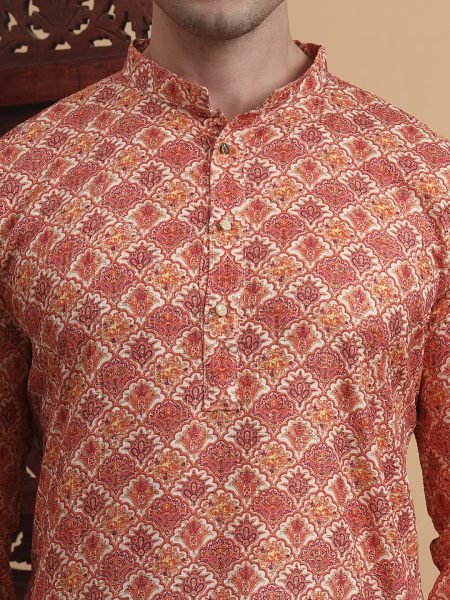 Vibrant Stripe Kurta in Cotton Heritage Style for Festivals & Cultural Shows Kurta Pajama Wholesale