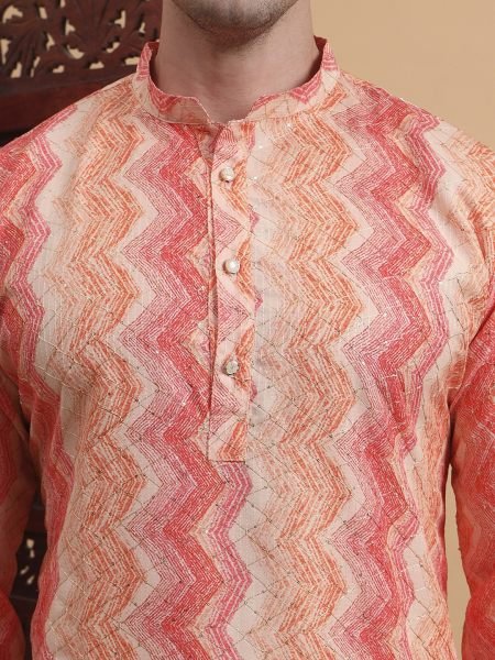Heritage Print Cotton Kurta Classic Wedding Guest Look in Pure Comfort Kurta Pajama Wholesale