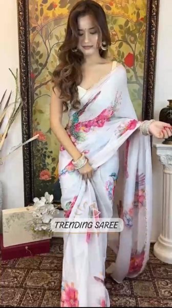 Vibrant White Designer Soft Tabby Saree with Cutdana Work and Jalpari Silk Blouse Designer Wedding Sarees Wholesale