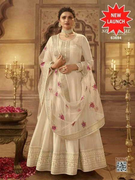 Vinay Noormahal Dola Silk with jari dori codding work Anarkali  Anarakali Gown Wholesale