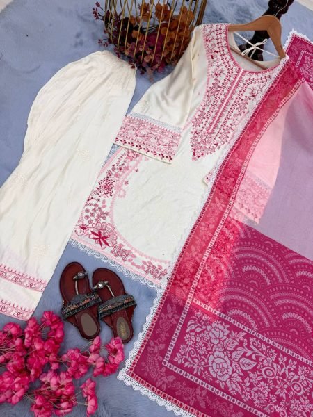 Vintage Charismatic Pink Farshi Suits With Full Sleeves And Digital Print Dupatta Ready To Wear Collection