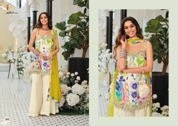 Vintage Cream Heavy Chinon Digital Print Kurti Palazzo Set with Diamond Net Dupatta Designer Plazzo Salwar Suits Wholesale
