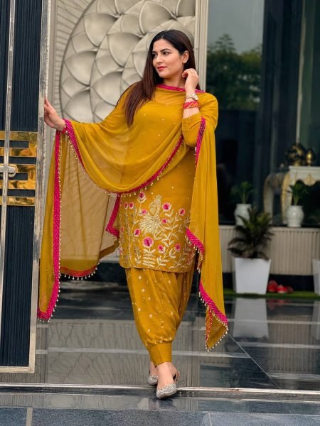 Wedding & Festive Special Embroidered Dhoti Suit Set Ready To Wear Collection
