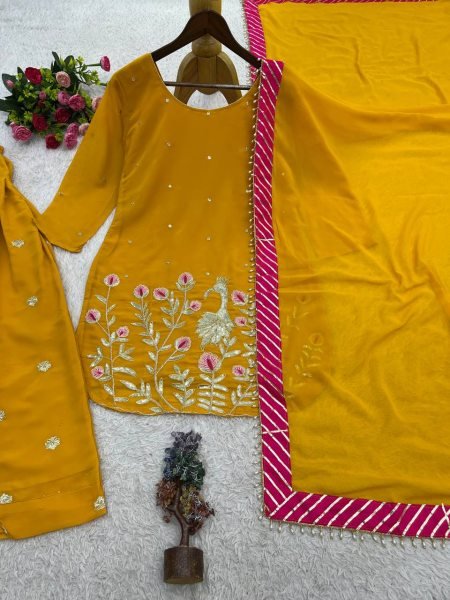 Wedding & Festive Special Embroidered Dhoti Suit Set Ready To Wear Collection