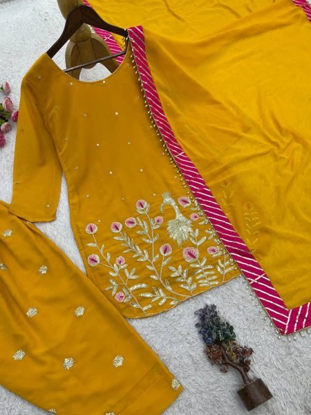 Wedding & Festive Special Embroidered Dhoti Suit Set Ready To Wear Collection