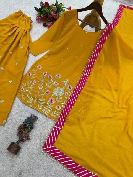Wedding & Festive Special Embroidered Dhoti Suit Set Ready To Wear Collection