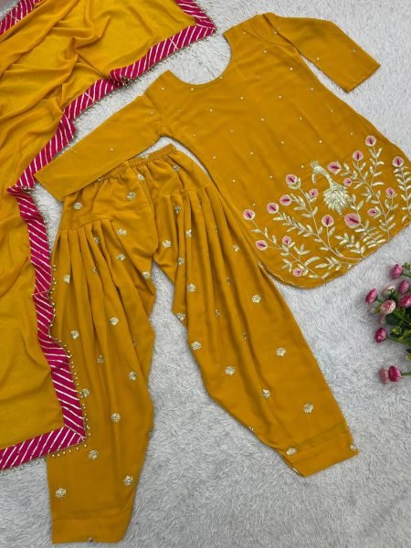 Wedding & Festive Special Embroidered Dhoti Suit Set Ready To Wear Collection