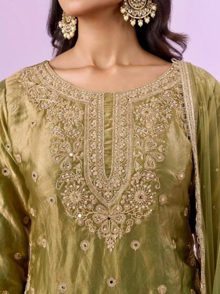 Wedding   Festive Wear Palazzo Suit with Elegant Handwork Ready To Wear Collection