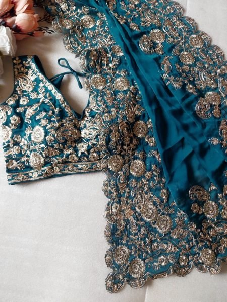 Wedding Look in Rangoli Silk Saree Heavy Sequin Work with Stitched Blouse  Designer Wedding Sarees Wholesale