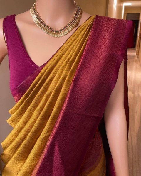 Wedding-Ready Organic Lichi Silk Sarees for Brides and Guests at wholesale rates South Indian Saree 
