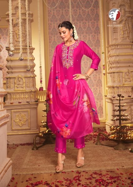 Wedding Ready  Sangeet Vol 6 Designer Viscose Modal Kurti Set with Organza Dupatta Full Set Kurti