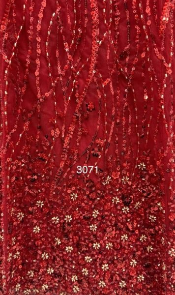 Wedding Red Heavy Net Lehenga with Crystal Beads  Sequins and Zari Embroidery Bridal Lehenga Choli